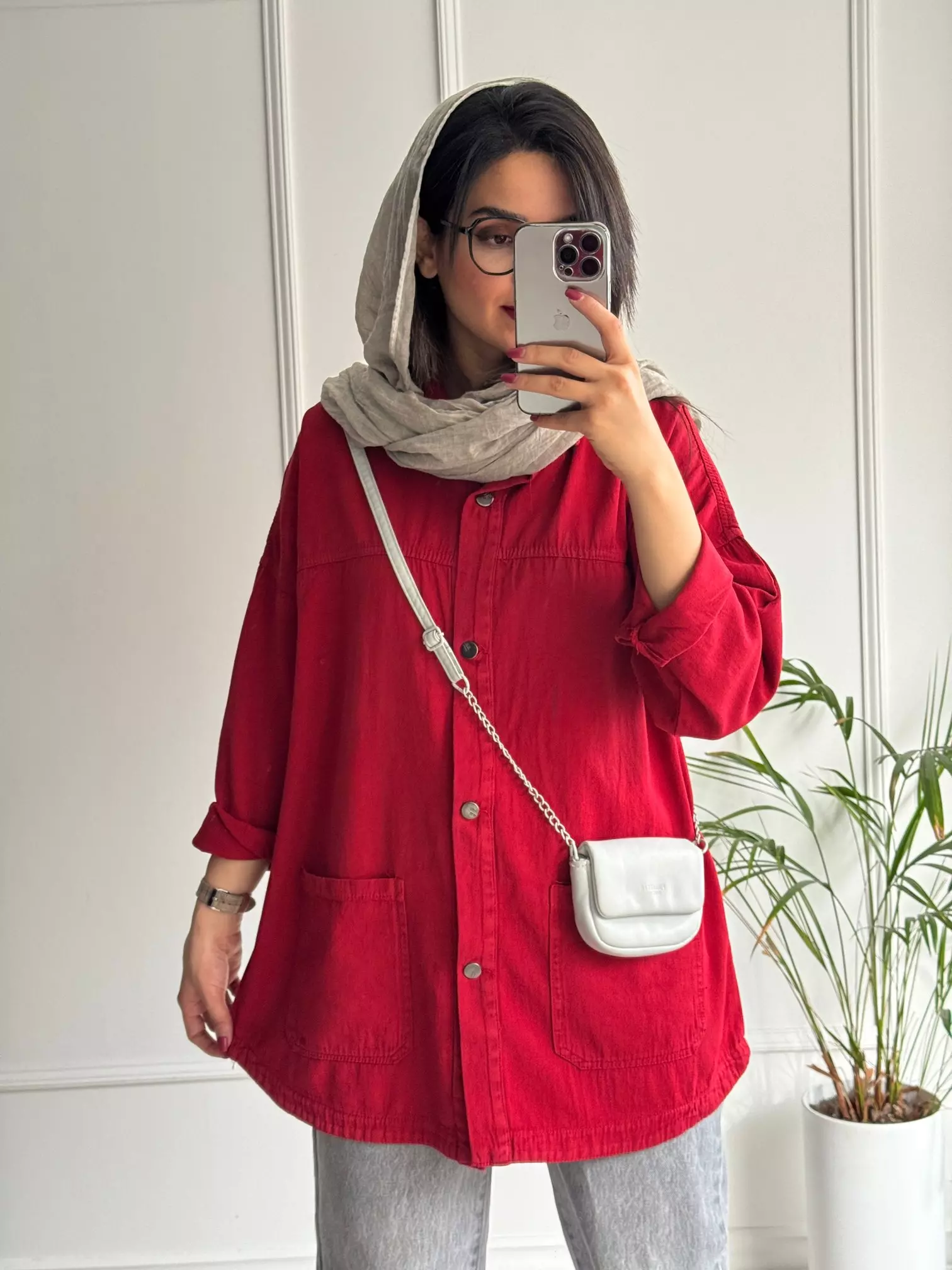 مانتو کتان جیب پایین
